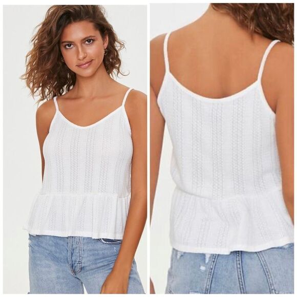 ✨Paper Crane Sweater-Knit Flounce Cami✨ - Picture 1 of 4